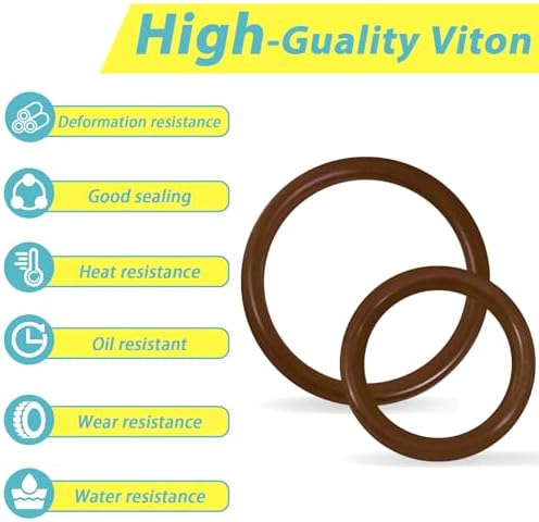 386 PCS 30 Sizes Metric Viton O-Ring Assortment Kit for Various Chemicals, Cylinders, Hydraulic,Automotive and Plumbing Pressure Washer O Ring Repairs 75A Durometer