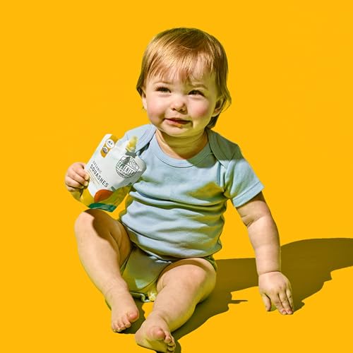 Serenity Kids 6+ Months Squash Veggie Baby Food Puree Pouches - BPA-Free & USDA Organic & Allergen Free - No Added Sugars - 3.5 Oz 12 Pack