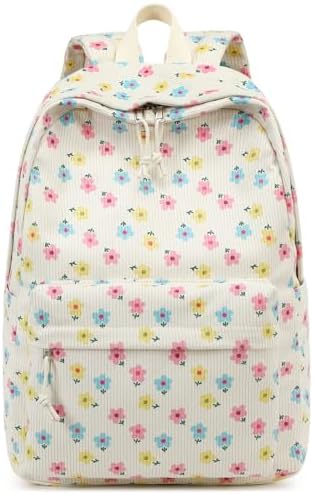 School Backpack for Teen Girls Bookbags Elementary High School Corduroy Laptop Bags Women Travel Daypacks