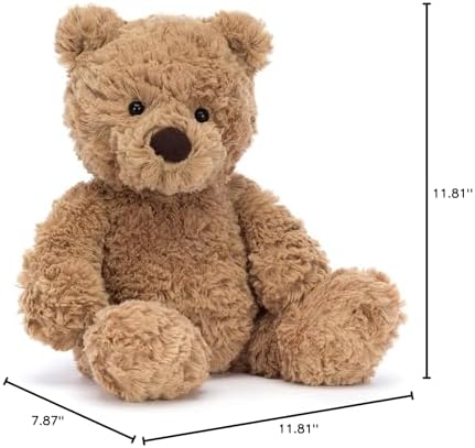 Jellycat Bumbly Bear Stuffed Animal, Small 11 inches | Teddy Bear Plush Toy | Classic Children's Gift