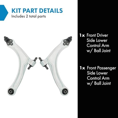 TRQ Front Lower Control Arm with Ball Joint Set Compatible with 2006-2010 Chevrolet Cobalt 2006-2011 HHR 2007-2009 Pontiac G5