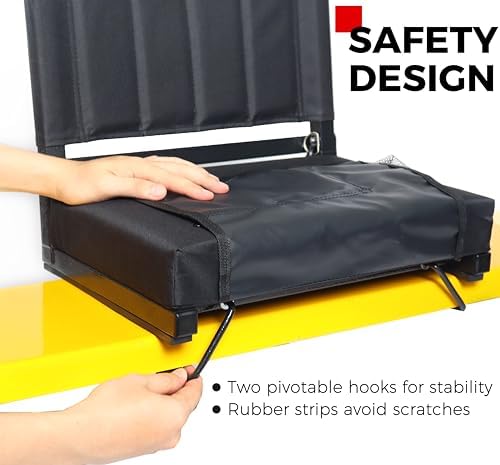SPORT BEATS Stadium Seats with Back Support Bleacher Chairs with Back and Cushion Thick Padded Bleacher Seats Includes Shoulder Strap