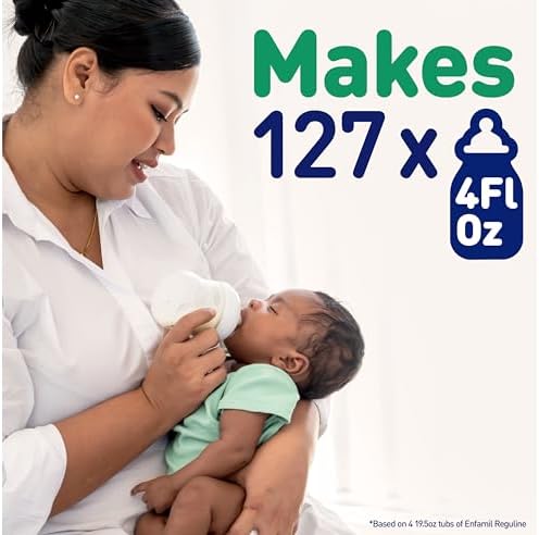Enfamil Reguline Baby Formula, Milk-Based Infant Nutrition, Dual Prebiotics for Soft, Comfortable Stools within 1 Week of Use, Omega-3 DHA for Immune Support, Reusable Powder Tub, 78 Oz
