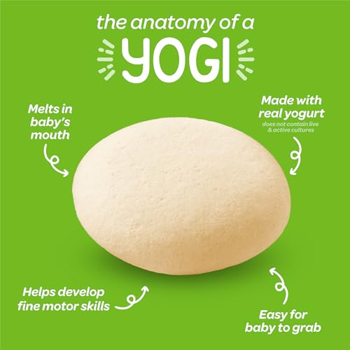 Happy Baby Organics Yogis Freeze-Dried Yogurt & Fruit Snacks, Banana & Mango, 1 Ounce Bag (Pack of 8) packaging may vary