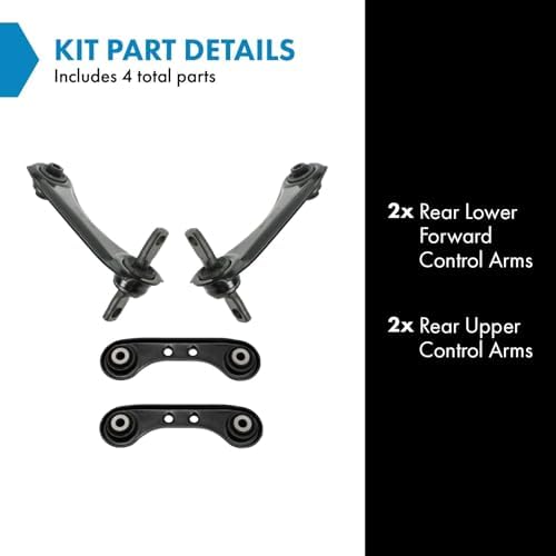 TRQ Rear Control Arm Set Compatible with 1996-2000 Honda Civic 1997-2001 CR-V