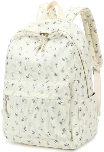 School Backpack for Teen Girls Bookbags Elementary High School Corduroy Laptop Bags Women Travel Daypacks