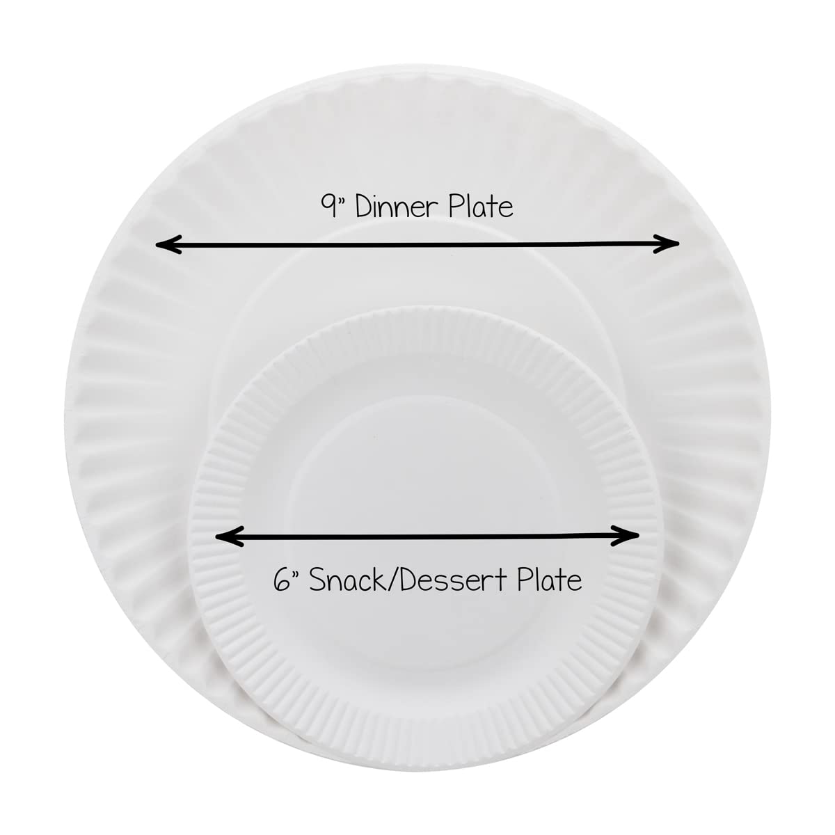 Hygloss Products Paper Plates - Uncoated White Plate - Use for Foodware, Events, Activities, Crafts Projects and More - Environmentally Friendly - Recyclable and Disposable - 9-Inches - 200 Pack