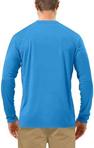 Roadbox Mens UPF 50+ UV Sun Protection Shirts Outdoor Long Sleeve SPF Rash Guard for Fishing Hiking Swimming Running