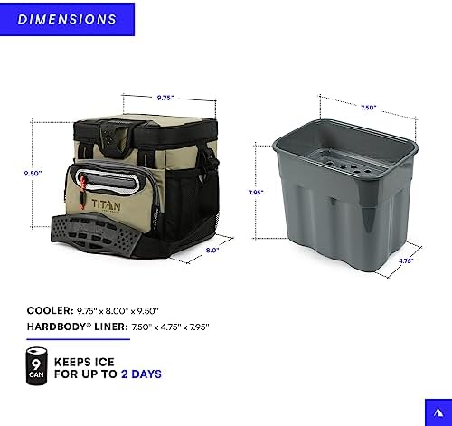Titan by Arctic Zone 30 Can Zipperless Soft Cooler with HardBody Liner