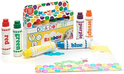 Do A Dot Art! Markers 6-Pack Rainbow Washable Paint Markers, The Original Dot Marker, Activity Craft Coloring Supplies for Kids and Toddlers, Made in the USA
