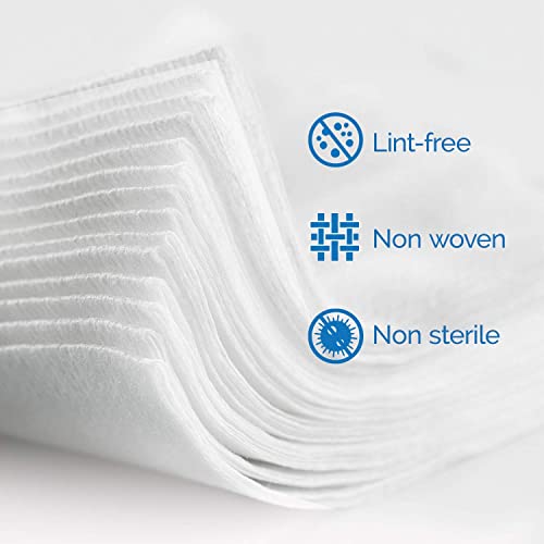 JMU 800 Gauze Pads 3x3, Sponge Non Woven 4-Ply Non-Sterile Dental Pads All Purpose Gauze