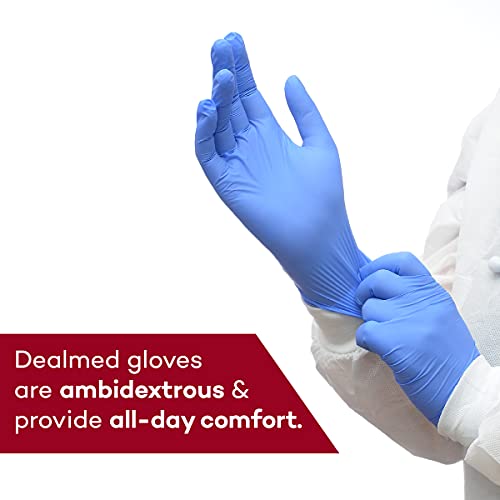 Dealmed Medical Exam Gloves – 200 Count Large Nitrile Gloves, Disposable, Non-Irritating Latex Free, Multi-Purpose Use for a First Aid Kit and Medical Facilities