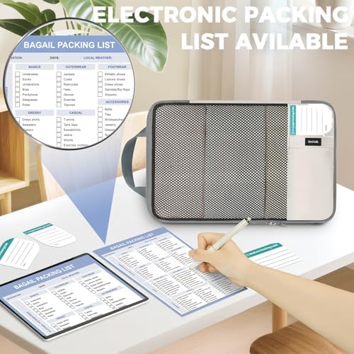BAGAIL 4 Set/6 Set/8 Set Compression Packing Cubes Travel Accessories Expandable Packing Organizers (Half Mesh, 8-Beige)