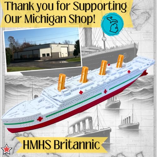 HMHS Britannic Bath Boat And Pool Toy By TitanicToyCo, RMS Titanic Toys For Kids, Historically Accurate Titanic Toy, Titanic Ship, Titanic Cake Topper, Titanic Figurine, Titanic Boat, Titanic Replica