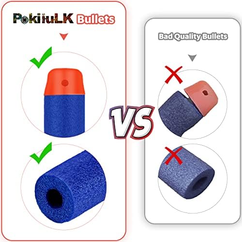 600PCS Refill Bullets Fit for Nerf Guns N-Strike Elite Series Blasters Toy Guns Darts with Portable Shooting Practice Target Toy Storage Mesh Bag