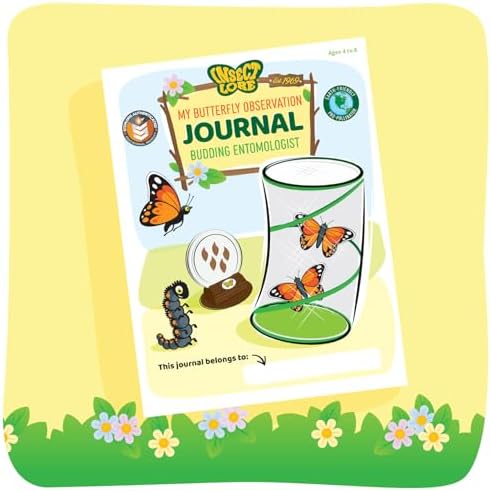 Insect Lore Raise and Release Butterfly Garden Kit – Caterpillar Habitat with redeemable Voucher – STEM-accredited Live Butterfly Growing Kit for Kids, Classrooms, and Homeschool Learning