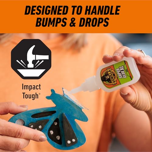 Gorilla Super Glue Gel XL, Clear Glue, 25 Gram (Pack of 6) - All Purpose and Fast Setting for Projects and Repairs