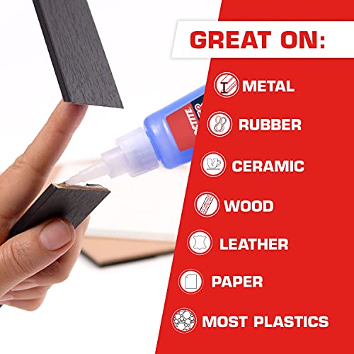 Loctite Super Glue Liquid Professional, Clear Superglue For Plastic, Wood, Metal, Crafts, & Repair, Cyanoacrylate Adhesive Instant Glue, Quick Dry - 0.14 fl oz Bottle, Pack Of 12