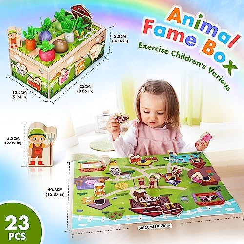 Montessori Wooden Sensory Toddler Toys: Toy for 1 Year Old Boys Girls Birthday Gifts | 1st One First Birthday Gift for 1 Year Old Girl Boy, Educational Learning Toy for 1-2 Year Old Fine Motor Skills