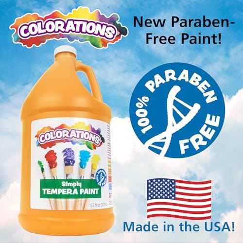Colorations Paraben-Free Washable Tempera Paint for Kids - 1 Gallon Value Size. Vibrant Brown, Non-Toxic and Made in The USA
