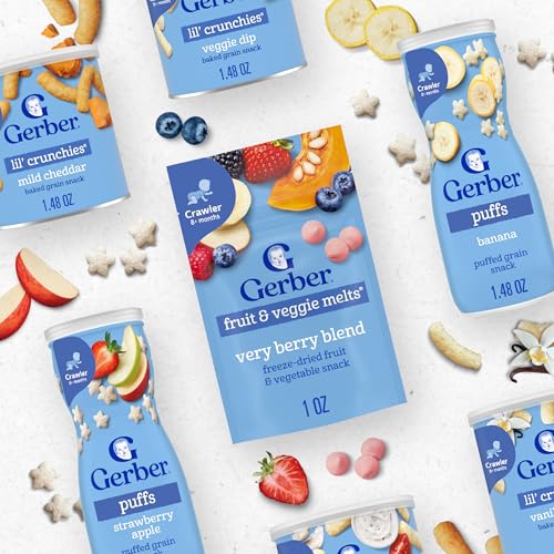 Gerber Baby Snacks Puffs, Apple Cinnamon, 1.48 Ounce (Pack of 6)
