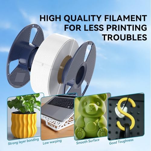 SUNLU 3D Printer Filament, Neatly Wound PLA Filament 1.75 mm, Dimensional Accuracy +/- 0.02mm, Fit Most FDM 3D Printers, 1kg Spool (2.2lbs), 330 Meters, Transparent 3D Printing Filament, Clear Red
