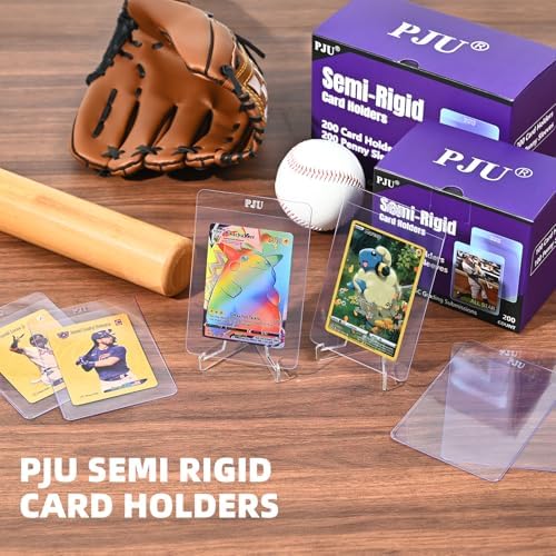 500ct Semi Rigid Card Holders & 500ct Card Sleeves for PSA, SGC, BGS, CSG Graded Card Submissions, Semi Rigid Card Sleeves, Baseball Card Protectors, PSA Graded Card Sleeve for Trading Card