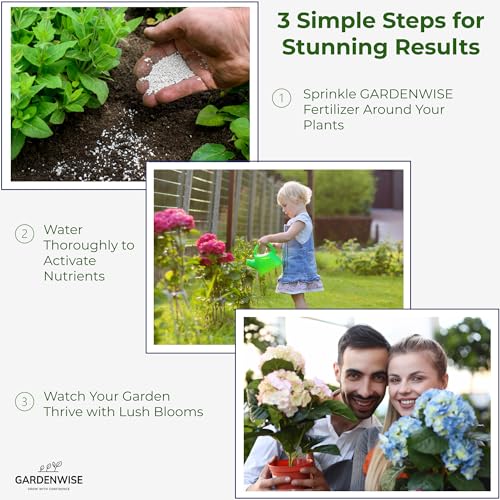 Slow Release Hydrangea Fertilizer with Iron & Sulfur β Indoor & Outdoor Soil Acidifier for Miracle Growth (1 qt)