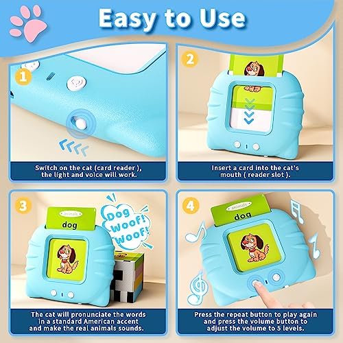Toddler Toys Talking Flash Cards for 1 2 3 4 5 6 Year Old Boys and Girls, Autism Sensory Toys for Autistic Children, Learning Educational Montessori Speech Therapy 248 Sight Words Kids Gifts