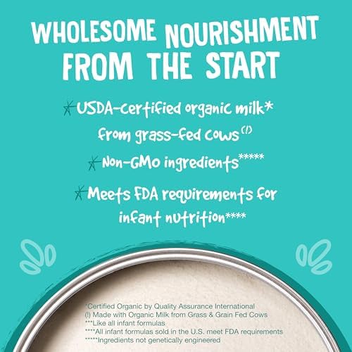 Earth's Best Organic Gentle Infant Formula for Babies 0-12 Months, Milk-Based Powder Formula with Iron, Omega-3 DHA, and Omega-6 ARA, 21 Ounce Container