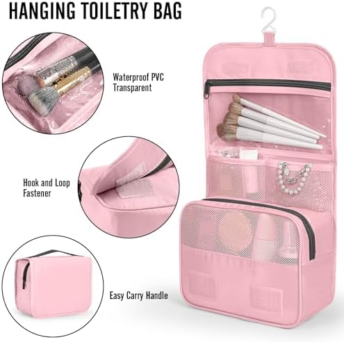 Veken 10 Set Packing Cubes for Travel Essential, Suitcase Organizer Bags in 4 Sizes, Carry-On Luggage Accessories with Large Laundry & Hanging Toiletry Bag, Must-Have for Airplane, Road Trip & Camping