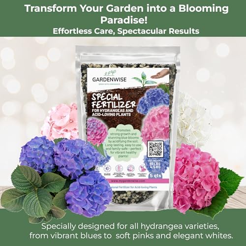 Slow Release Hydrangea Fertilizer with Iron & Sulfur β Indoor & Outdoor Soil Acidifier for Miracle Growth (1 qt)