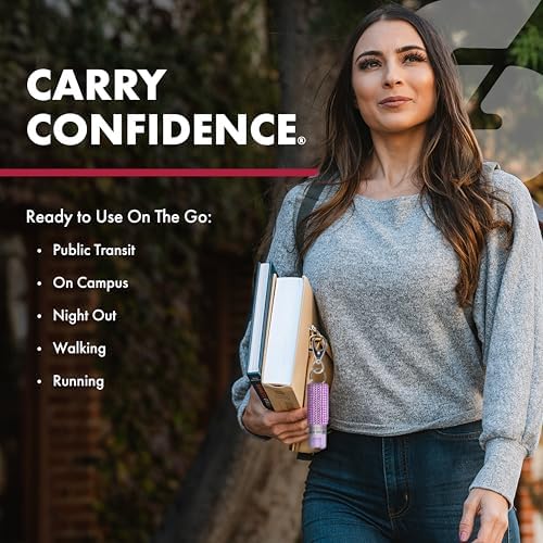 SABRE Pepper Spray with Quick Release Key Ring, 3X longer spray time, 10-Foot (3-Meter) Range, Black