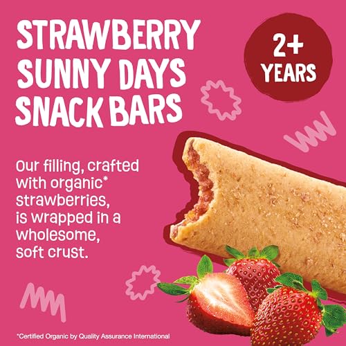 Earth's Best Organic Sunny Days Snack Bars for Toddlers 2 Years Old and Up, Strawberry Flavored with Other Natural Flavors, 7 ct (Pack of 6)