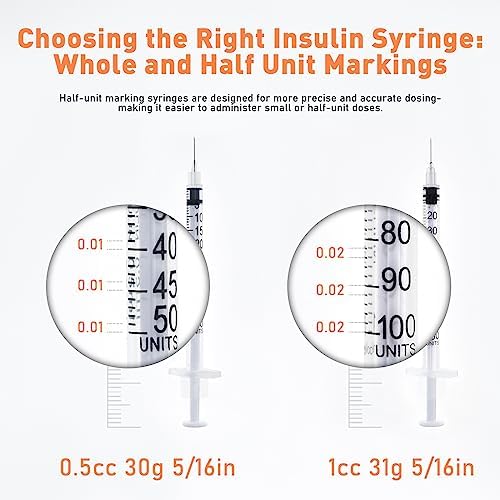 Knixxo U-100 0.5cc with 30 Gauge 5/16 inch Syringe, Individually Sealed 100 Pack