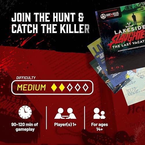 Hunt A Killer: Lakeside Slaughter β Immersive Murder Mystery Game, Interactive Crime Solving Experience, 90β120 Min Playtime, 1+ Players, Ages 14+