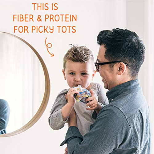 Happy Tot Organics Stage 4 Baby Food Pouches, Gluten Free, Vegan Snack, Fiber & Protein Fruit & Veggie Puree, Pears, Blueberries & Spinach, 4 Ounce (Pack of 16)