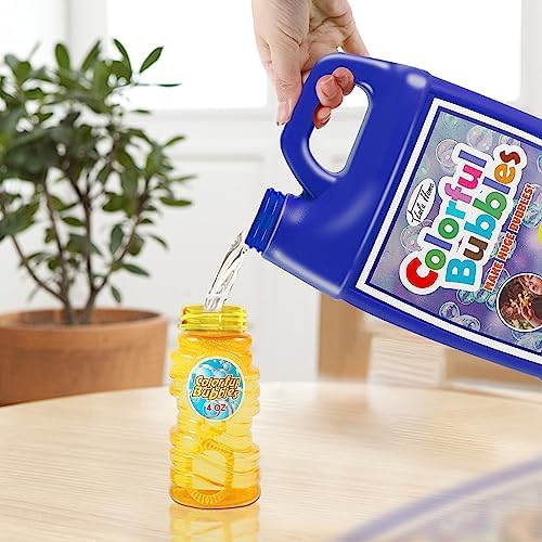Lulu Home Concentrated Bubble Solution, 1 L/ 33.8 OZ Refill for Bubble Machines, Giant Wands, and Blowers - Up to 2.5 Gallons for Kids' Birthday Parties