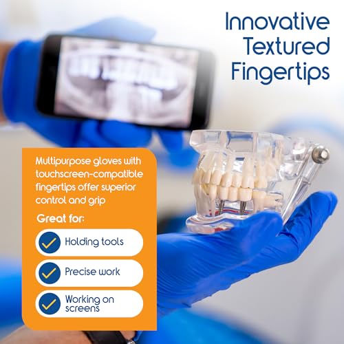 Inspire Nitrile Gloves Medical Examination | 4.5 Grade The Original Quality Stretch Cobalt Blue | Disposable Latex Free Case of 1000 (Size M)