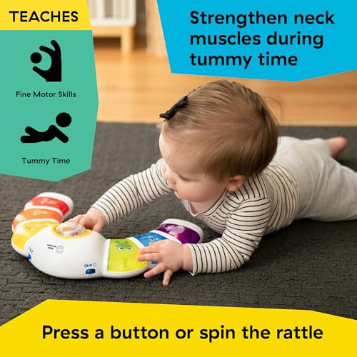 Baby Einstein Glow & Discover Light Bar Musical Activity Station and Tummy Time Toy, Montessori Cause and Effect Early Learning for 3-36 months