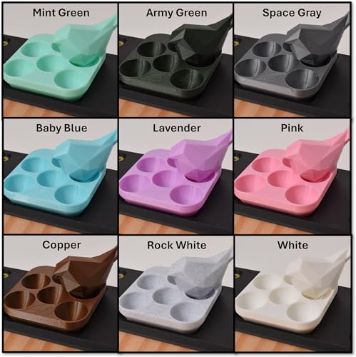 Quail Feeder Container with Feeding Ports and Stand | Ports are 3D Printed | Made in USA (4-Quart, Baby Blue)