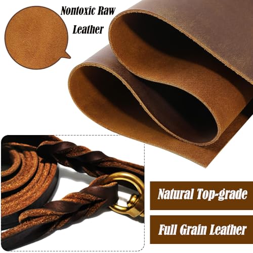 4FT Heavy Duty Dog Leashes for Large Dogs, Sturdy Dog Leash Design for Outdoor Enthusiasts and 4 Foot Leather Dog Leash For Professional Trainers.