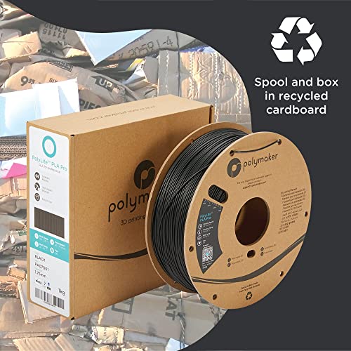 Polymaker PLA PRO Filament 1.75mm 2kg, Tough & High Rigidity Black*1_ White*1 3D Printing Filament, PolyLite PLA PRO 3D Printer Filament 1.75mm, Print with Most 3D Printers