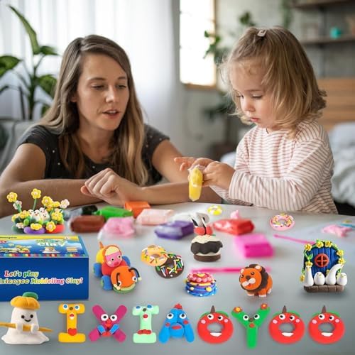 Air Dry Clay, Modelling Clay for Kids, 50 Colors DIY Molding Magic Clay for with Tools, Soft & Non-Sticky, Toys Gifts for Age 3 4 5 6 7 8+ Years Old Boys Girls Kids