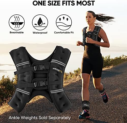 APEXUP Weighted Vest Men Women, Weight Vest for Women Workout Equipment for Strength Training Running