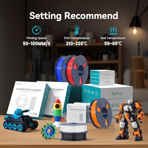 SUNLU 3D Printer Filament PLA Plus 1.75mm, SUNLU Neatly Wound PLA Filament 1.75mm PRO, PLA+ Filament for Most FDM 3D Printer, Dimensional Accuracy +/- 0.02 mm, 1 kg Spool(2.2lbs), PureYellow