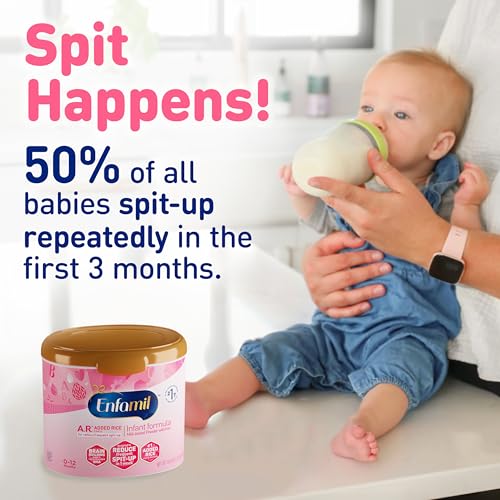 Enfamil A.R. Baby Formula, Added Rice Starch Formula to Reduce Reflux & Spit-Up, DHA for Brain Development, Probiotics to Support Digestive & Immune Health, Baby Milk, 19.5 Oz
