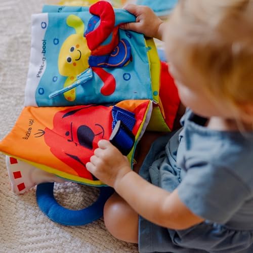 Melissa & Doug K’s Kids My First Activity Book 8-Page Soft Book for Babies and Toddlers Early Learning Developmental Plush Soft Activity for Babies and Toddlers
