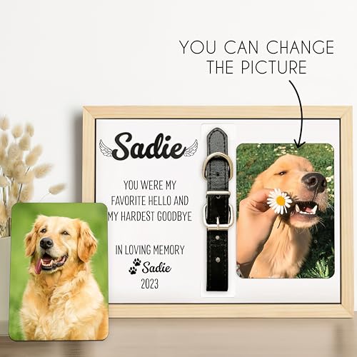 et Collar Memorial Frame with Photo, Dog Collar Memorial Frame, Pet Collar Holder, Dog Memorial Gifts for Loss Of Dog, Pet Bereavement Gifts, Pet Memorial, Dog Lover Gift