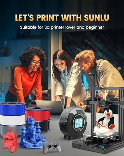 SUNLU PLA+2.0 3D Printer Filament, Upgrade PLA+ Filament 1.75mm, Tougher and Stronger, Neatly Wound PLA Plus Filament, Dimensional Accuracy +/-0.02mm, 1KG Spool(2.2lbs), Yellow